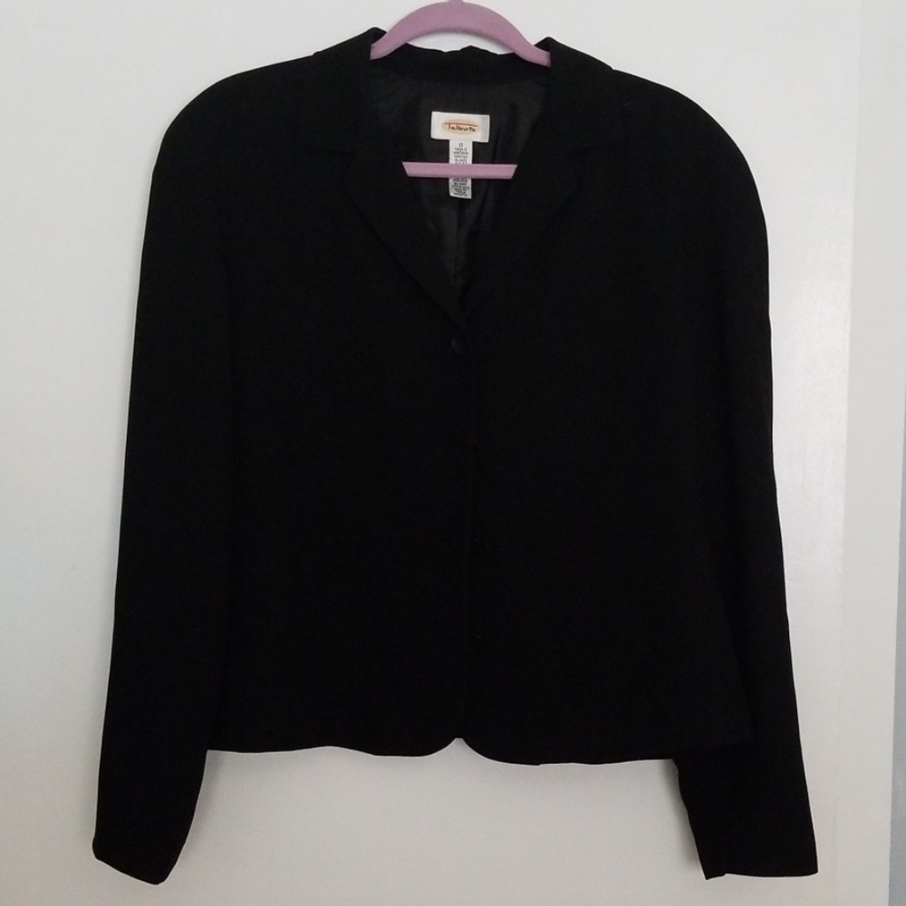 Talbots Ladies Black Blazer Size 12.  Fully Lined.